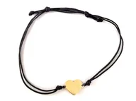 Bransoletki - Złota bransoletka sznurkowa 333 serduszko - miniaturka - grafika 1