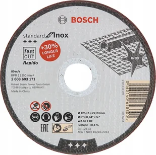 Bosch Tarcza tnąca 125x1x22,23 mm, 2608603171 2.608.603.171 - Materiały ścierne - miniaturka - grafika 9