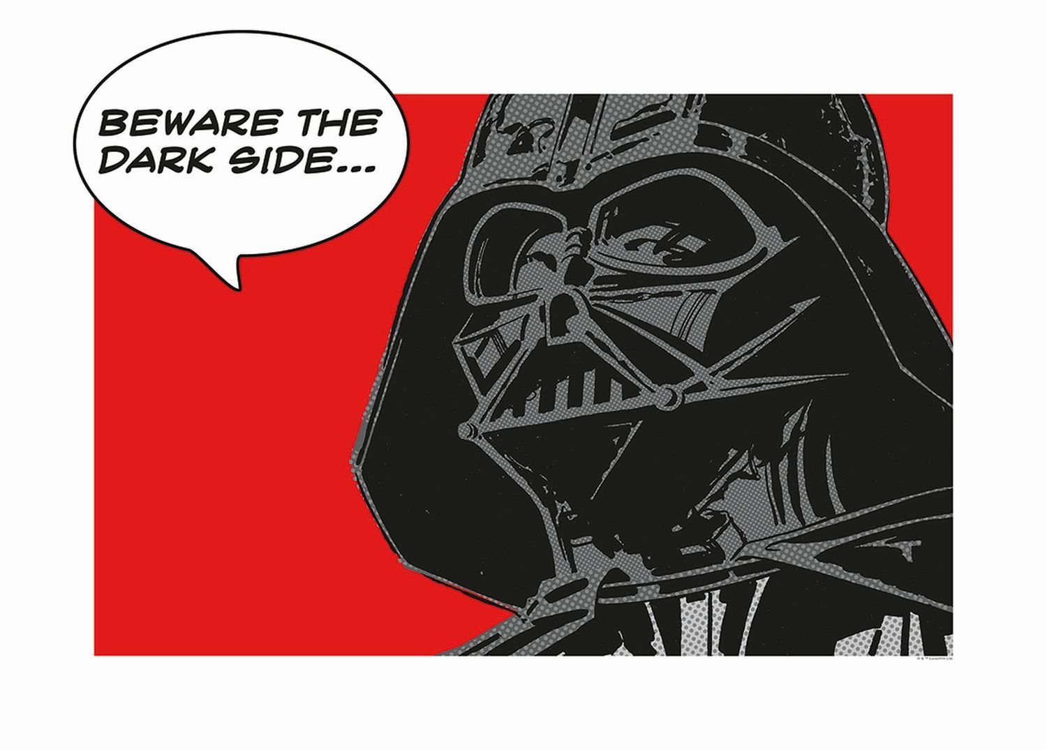 Disney plakat Star Wars Klasyczny Komiks Cytat Vader czerwonymIczarnym - 610247 - 70 x 50 cm