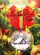 Kartki okolicznościowe i zaproszenia - Karnet B6 Boże Narodzenie Bombka - Henry - miniaturka - grafika 1