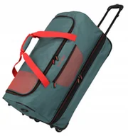 Torby podróżne - Torba podróżna na kółkach Travelite Basics 98/119L zielono pomarańczowa - miniaturka - grafika 1