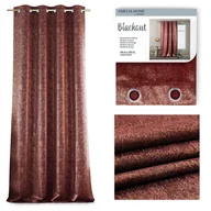 Zasłony - Czerwona zasłona z aksamitną powierzchnią AmeliaHome Veras, 140x250 cm - miniaturka - grafika 1