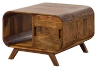 Ławy i stoliki kawowe - Ława Mailand #133 Drewniany Stolik Kawowy 70X70X50 Cm Palisander Sheesham Lakierowany B 8879 - miniaturka - grafika 1