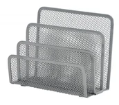 Przybory szkolne - Q-CONNECT Sorter do korespondencji 3 przegrody metalowy srebrny PBS Connect Polska - miniaturka - grafika 1