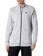 Bluzy męskie - 4F Męska bluza H4Z22-blm351, szara (Cold Light Grey Melange), XL, szary (Cold Light Grey Melange) - miniaturka - grafika 1