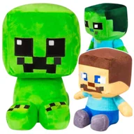 Maskotki i pluszaki - MINECRAFT Zestaw Pluszowych Maskotek CREEPER BABY ZOMBIE STEVE - miniaturka - grafika 1