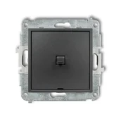 Wyłączniki światła i elektryczne - Wyłącznik pojedynczy dźwigniowy Karlik ICON - grafit - miniaturka - grafika 1