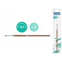 Milan Pędzel płaski z włosia koziego seria 121 nr 0 - Pędzle - miniaturka - grafika 1