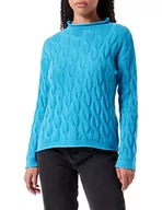 Swetry damskie - United Colors of Benetton Sweter damski, Turkusowy 68y, L - miniaturka - grafika 1