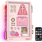 Akcesoria do streamingu - Wyświetlacz DIVOOM Times Frame Różowy - miniaturka - grafika 1