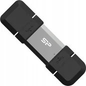 Pendrive - Pendrive Silicon Power Pendrive Silicon Power Mobile C51 64GB USB-A USB 3.2 Typ-C 120 MB/s Srebrny - miniaturka - grafika 1