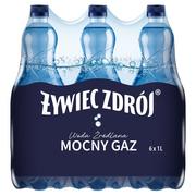 Woda - Żywiec Zdrój Mocny Gaz Woda źródlana 6 x 1 l - miniaturka - grafika 1