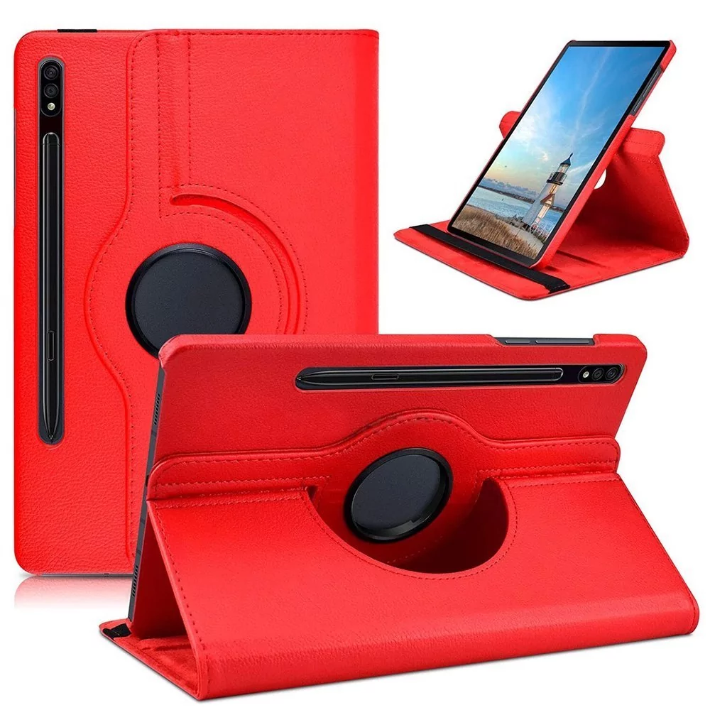 Samsung Strado Etui obrotowe do Galaxy Tab S7 FE T736/ T736 (Czerwone) DNET360S7FE.RED