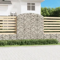 Ogrodzenia - vidaXL Łukowaty kosz gabionowy 200x50x200/220 cm, galwanizowane żelazo - miniaturka - grafika 1