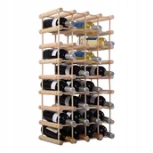 Stojaki na wino - Costway Drewniany regał stojak na wino na 40 butelek HW51154 - miniaturka - grafika 1
