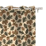 Zasłony - Zasłona AUTUMN wzór AT01 | żołędzie 150 x 150 cm tkanina standard - miniaturka - grafika 1