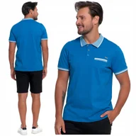 Koszulki męskie - Koszulka Polo z Kołnierzykiem Męska Bawełniana Polówka Elegancka XL MORAJ - miniaturka - grafika 1