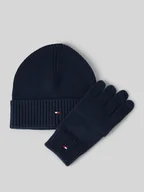 Czapki męskie - Czapka beanie i rękawiczki z domieszką kaszmiru w zestawie - miniaturka - grafika 1