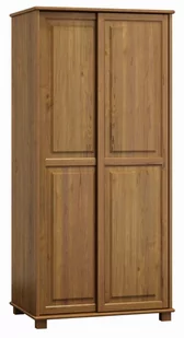 Szafa drewniana 2D nr6 drzwi przesuwne wieszak S90 dąb - Szafy - miniaturka - grafika 1