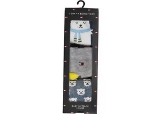 Skarpetki damskie - Tommy Hilfiger Skarpety 100000803 15-18 Th Baby Sock 3P Bear Baby GI - grafika 1