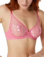 Biustonosze - Maison Lejaby - Biustonosz z fiszbinami Haft Sin damski, Różowy, M - miniaturka - grafika 1
