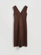 Sukienki - Reserved - Sukienka z imitacji zamszu - brązowy - miniaturka - grafika 1