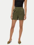 Spodenki damskie - Vero Moda Szorty materiałowe Jesmilo 10279694 Zielony Regular Fit - miniaturka - grafika 1