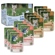 Mokra karma dla kotów - BOZITA Karma mokra Kawałeczki w sosie z rybą i mięsem dla kociąt Multibox 12 x 85 g - miniaturka - grafika 1