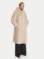 Płaszcze damskie - Luisa Spagnoli Futro Savelli 542439 Czarny Loose Fit - miniaturka - grafika 1