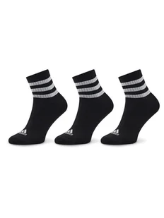 adidas Zestaw 3 par wysokich skarpet unisex 3S C Spw Mid 3P IC1317 Czarny - Skarpetki damskie - miniaturka - grafika 1