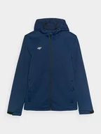 Kurtki i kamizelki sportowe męskie - 4F Kurtka softshell wiatroodporna membrana 5 000 męska - granatowa XXL - miniaturka - grafika 1