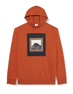 s.Oliver Big Size Męska bluza 2124695, pomarańczowa, 4XL - Bluzy męskie - miniaturka - grafika 1
