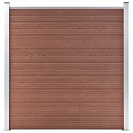 Parawany - Ogrodzenie ogrodowe WPC 180x186cm brązowe VidaXL - miniaturka - grafika 1