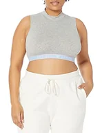 Koszulki i topy damskie - Emporio Armani Underwear Women's Icon Logoband Crop Top T-Shirt, Light Grey Melange, L, jasnoszary melanżowy, L - miniaturka - grafika 1