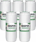 Lampiony i znicze - ZESTAW Wkłady do zniczy olejowe BISPOL WO4 84H 5szt. + Zapałki DABSTER_PL 38szt. - miniaturka - grafika 1