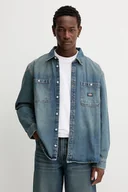 Koszule męskie - Dickies koszula jeansowa męska kolor granatowy regular z kołnierzykiem klasycznym DK0A87PX - miniaturka - grafika 1