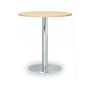 B2B Partner Stolik wysoki Filip II, średnica 800 mm, chromowana podstawa, płyta brzoza 423202 - Stoły i stoliki do biura - miniaturka - grafika 1