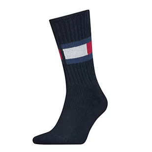 Skarpety męskie Tommy Hilfiger, Niebieski (Dark Navy 322), 39 EU - Skarpetki męskie - miniaturka - grafika 1