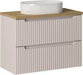 Meble łazienkowe - Zestaw meblowy 80cm z blatem i umywalką nablatową Beyond - miniaturka - grafika 1