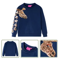 Bluzy dla dziewczynek - Bluza dziecięca - granatowa - 92 - Bluza Dziecięca - miniaturka - grafika 1