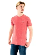 Koszulki męskie - Schott NYC Męski T-shirt Manches Courtes Cn T-Shirt, czerwony, L - miniaturka - grafika 1