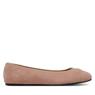 Baleriny - Baleriny Tommy Hilfiger Th Hardware Suede Ballerina FW0FW08655 Beżowy - miniaturka - grafika 1