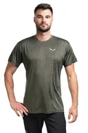Koszulki i topy damskie - Koszulka puez melange dry ss tee-dark olive melange - SALEWA - miniaturka - grafika 1