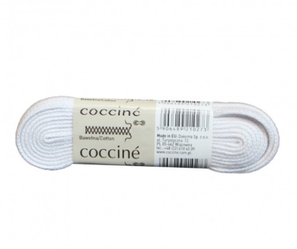 Sznurówki płaskie białe o długości 120 cm