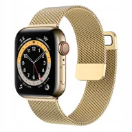 Akcesoria do smartwatchy - PASEK BRANSOLETA DO APPLE WATCH 9 8 7 6 5 4 3 2 1 SE 38mm 40mm 41mm złoty - miniaturka - grafika 1