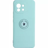 Etui i futerały do telefonów - Bizon Etui Case Silicone Ring Xiaomi Mi 11 turkusowe BCSRMI11LCN - miniaturka - grafika 1