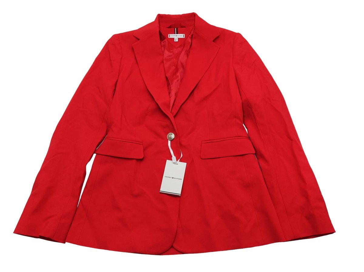 TOMMY HILFIGER, marynarka damska, czerwona, r.34