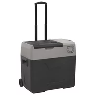 Lodówki turystyczne - vidaXL Lodówka na kółkach, z uchwytem, czarno-szara, 40 L, PP - miniaturka - grafika 1