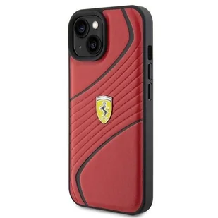 Etui Ferrari Twist Metal Logo na iPhone 15 - czerwone - Etui i futerały do telefonów - miniaturka - grafika 2