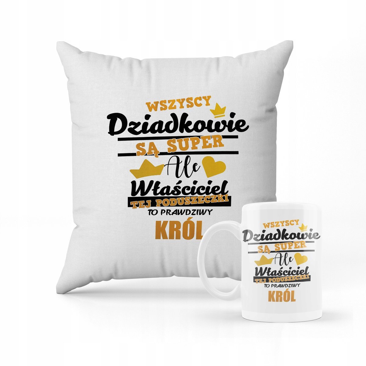 ZESTAW PODUSZKA + KUBEK PREZENT NAJLEPSZY DZIADEK DZIEŃ DZIADKA DZIADEK #23
